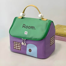 NFI Essentials Green Pu Printed Vanity Bag