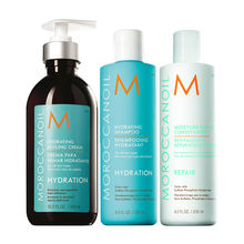 Moroccanoil Hydrating Shampoo, Conditioner And Hydrating Styling Cream - Styling Combo