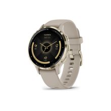 Garmin Venu 3S Soft Grey Stainless Steel Bezel Smart Watch with Charging Cable