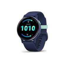 Garmin Vivoactive 5 Metallic Navy Aluminium Bezel Smart Watch with Charging Cable