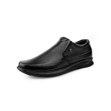 Bacca Bucci Leather Office Slip-On Formal Shoes-Black