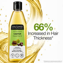 Soulflower 100% Pure Castor Oil Cold Pressed, Hair, Skin Moisturization, Nail Care, Curl Enhancement