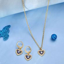 Voylla Guardians Of Love Evil Eye Heart Necklace and Earring