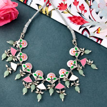 Voylla Bagh E Fiza Basanti Leaves and Flowers Necklace
