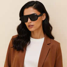 Vincent Chase Grey Black Full Rim Wayfarer Polarized Non Metal VC S000608 Sunglasses