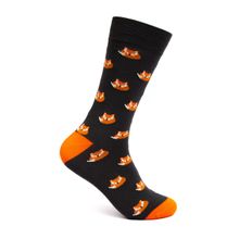 Mint & Oak Mr. Fox Crew Socks - Grey (Free Size)