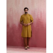 trueBrowns Men's Mustard Kurta