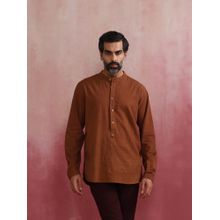 trueBrowns Men's Brown Cotton Kurta