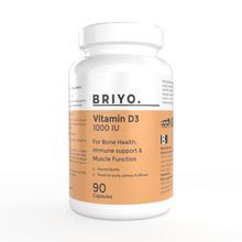Briyo Vitamin D3 1000 IU For Bone Health Muscle Function Capsules