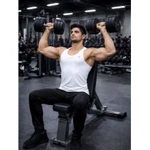 INVINCIBLE Men White Polyester Solid Vest