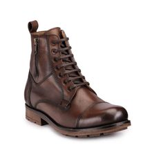Teakwood Leathers Brown Solid Chukka Boots