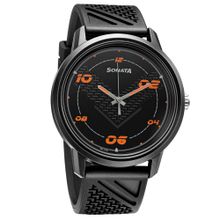 Sonata 77085PP12W Black Dial Analog Watch For Men