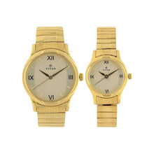 Titan NN15802490YM02 Cream Dial Analog Watch For Couple