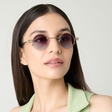 MIXT by Nykaa Fashion Gold Round Mini Sunglasses