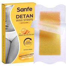 Sanfe Detan Wax Strips, Effortlessly Removes Tan And Body Hair, Enjoy Smooth, Radiant Skin