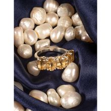 Margento Jewels 925 Sterling Silver 5 Stone King Citrine Ring