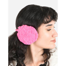 ToniQ Lovely Hot Pink Special Winter Seasonal Wear Fur Ear Muffer For Women