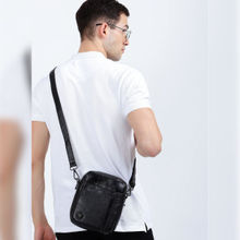 Tortoise Elmo Genuine Leather Everyday Travel Sling Bag for Men and Women