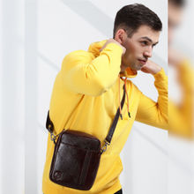 Tortoise Elmo Genuine Leather Everyday Travel Sling Bag for Men and Women