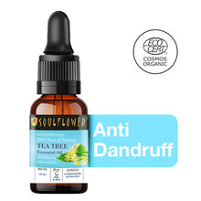 Soulflower Organic Pure Tea Tree Essential Oil For Dandruff, Acne, Pimples, Skin Care, Hair Growth