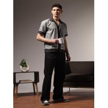 Eszett Classic Square Print Cuban White Shirt