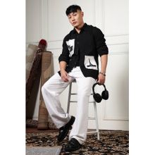 Eszett Men Black Cotton Printed Casual Shirt