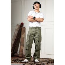 Eszett Green Canvas Multi- Pocket Cargo