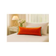 THROW PILLOW Playful Orange Pom-Pom Cushion Cover