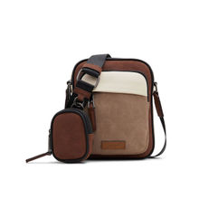 Aldo Krill Beige Men Sling Bag with Coin Pouch
