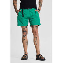 Snitch Green Regular Fit Shorts