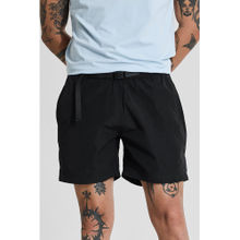 Snitch Black Regular Fit Shorts