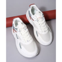 Xtep White & Grey Colorblock Retro Casual Shoes For Men