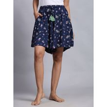Bstories Navy Floral Print Shorts