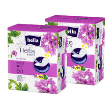 Bella Herbs Pantyliners with Verbena - Pack of 2 (120 Pcs)