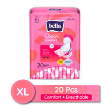 Bella Classic Comfort Maxi Drai, Breathable Sanitary Pads with Wings, Heavy Flow (20 Pcs)