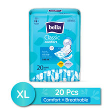Bella Classic Comfort Maxi Softi, Breathable Sanitary Pads with Wings, Heavy Flow (20 Pcs)