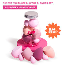 Nykaa Tools Blend It! Jar -7 Makeup Sponges (4 Full Size & 3 Minis) - Ultra Soft & Multi-Functional