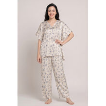 Zivame Parchment Satin Kaftan with Pant