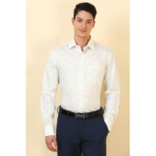 Allen Solly Men White Printed Full Sleeves Formal Shirt