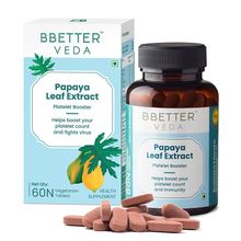 BBETTER Veda Papaya Leaf Extract For Boosting Platelet Count Vegetarian Tablets