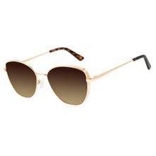 Chilli Beans Brown Lens Round Sunglass Full Rim Gold Frame - Ocmt30445721 (S)