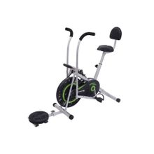 Strauss Green Stay Fit-(Bsth) Exercise Bike with Back Support Twister and Handles