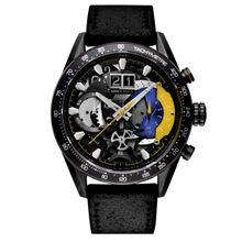 Aries Gold Jolter Chronograph Skeleton Watch With Sapphire Glass For Men- G 7008 Bk-Yw