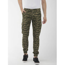 The Indian Garage Co Olive Camouflage Regular Fit Joggers