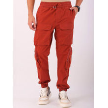 The Indian Garage Co Orange Solid Regular Fit Joggers