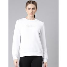 Xtep The Power Of Gentleness Themed Training Sports Sweatshirts Sweater for Women, Pearl White