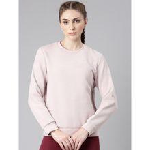 Xtep The Power Of Gentleness Themed Training Sports Sweatshirts Sweater for Women, Blurry Pink