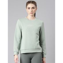 Xtep The Power Of Gentleness Themed Training Sports Sweatshirts Sweater for Women, Green