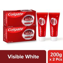 Colgate Visible White Toothpaste Teeth Whitening, Stain Removal - Pack Of 2
