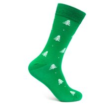 Mint & Oak Christmas Tree Crew Socks - Green (Free Size)